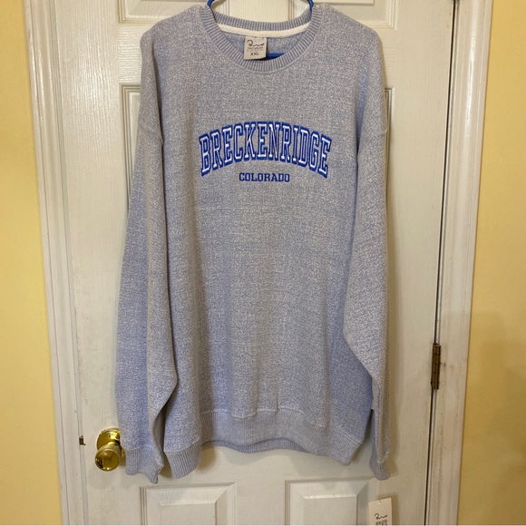 Breckinridge Blue Sweatshirt XXL NWT Other - Crewneck Sweater in Blue with Ribbed Hem